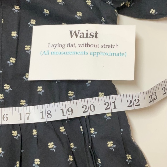 Madewell V-Neck Puff Sleeve Mini Dress in Floral Ikat Black XXL - Picture 6 of 14